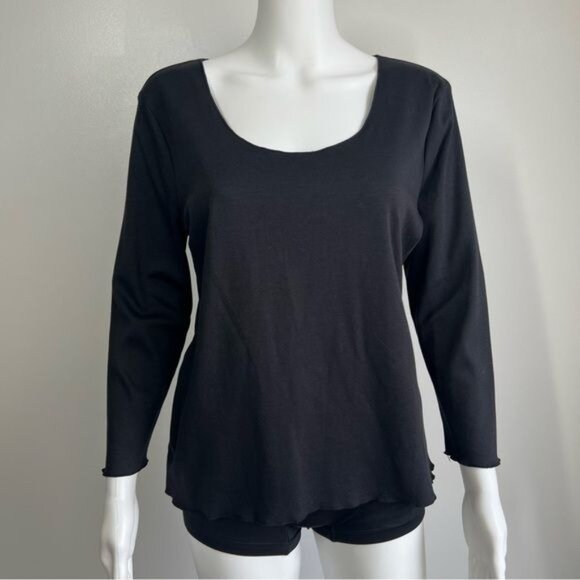 Peruvian Connection 100% Pima Top in Black - M - Picture 1 of 11